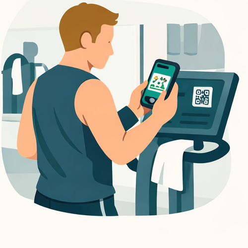 QR feedback in fitness areas