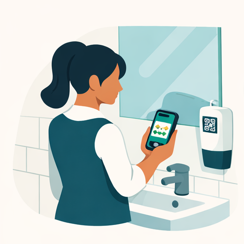 QR feedback in restrooms